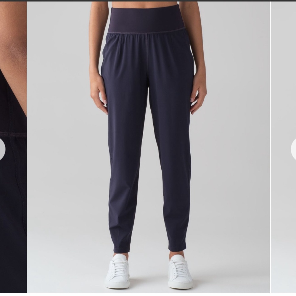 Lululemon Freshly Pant (28") in Black Grape Plum Track Workout Casual Skinny